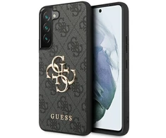 Samsung Galaxy S23 Guess dėklas 4G Big Metal Logo (GUHCS23S4GMGGR) pilkos spalvos
