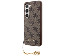 Dėklas GUESS GUHCS23SGF4GBB S23 S911 BRONZE/BROWN HARDCASE 4G CHARMS COLLECTION