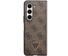 Samsung Galaxy Z Fold 5 Guess Odinis Dėklas 4G Triangle Strass (GUHCZFD5P4TDPW) rudos spalvos