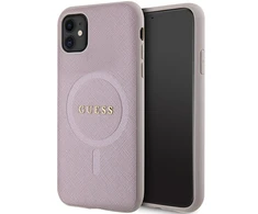 Dėklas GUESS GUHMN61PSAHMCP IPHONE 11 / XR 6.1 "Rožinis / Rožinis HARDCASE SAFFIANO MAGSAFE