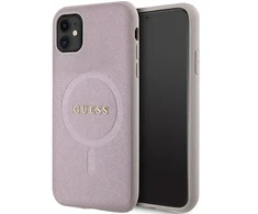 Dėklas Guess GUHMN61PSAHMCP iPhone 11 | Xr 6.1" pink hardcase Saffiano MagSafe