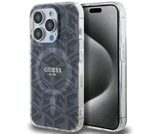 Dėklas Guess GUHMP15LHGCUSTGK iPhone 15 Pro 6.1" juoda juodas hardcase IML GCube MagSafe