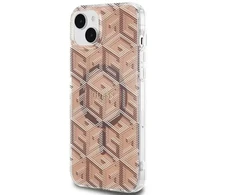 Dėklas Guess GUHMP15MHGCUSTGW iPhone 15 Plus | 14 Plus 6.7" ruda|ruda hardcase IML GCube MagSafe