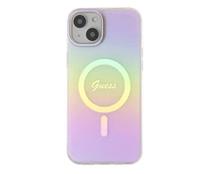 Dėklas Guess IML Iridescent MagSafe - Apple iPhone 15 Case Rožinė