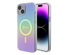 GUESS GUHMP15SHITSU IPHONE 15/14/13 6.1" VIOLETINIS / VIOLETINIS KIETAS DĖKLAS IML IRIDESCENT MAGSAFE