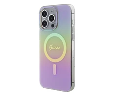 „Guess“ GUHMP15XHITSP iPhone 15 Pro Max 6.7" rausvas/rožinis kietas dėklas IML Iridescent MagSafe