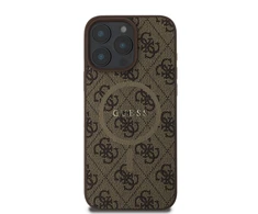 Guess 4G Ring Classic Logo MagSafe Apple iPhone 16 Pro – dėklas telefonui rudos spalvos