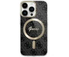 Guess GUHMP16LH4STK Apple iPhone 16 Pro 6.3″ juodos spalvos kietas dėklas IML 4G MagSafe
