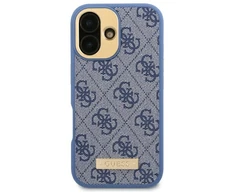 Guess 4G Logo Plate MagSafe Case Apple iPhone 16 Pro - dėklas telefonui mėlynos spalvos