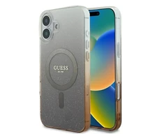 Guess IML Glitter Gradient MagSafe Case Apple iPhone 16 Plus – dėklas telefonui rudos spalvos