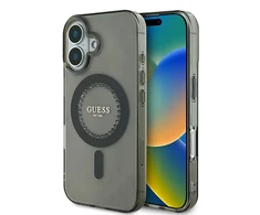 Guess IML Rhinestones MagSafe Apple iPhone 16 Plus - dėklas telefonui juodos spalvos