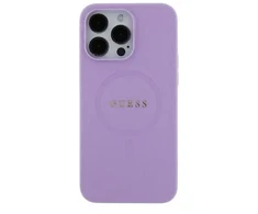 Guess GUHMP16SPSAHMCU Apple iPhone 16 6.1″ violetinės spalvos kietas dėklas Saffiano MagSafe
