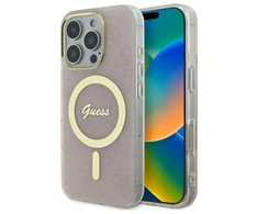Guess IML 4G MagSafe Case Apple iPhone 16 Pro Max - dėklas telefonui rožinės spalvos
