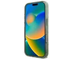Guess IML Flower &amp; Tonal Circle MagSafe - dėklas skirtas Apple iPhone 16 Pro Max Žalias