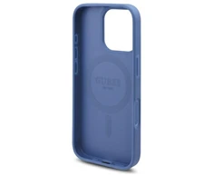 Guess GUHMP16XP4ROPEMCB Apple iPhone 16 Pro Max 6.9" dėklas telefonui mėlynos spalvos 4G Flowers Print MagSafe