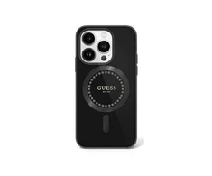 Guess IML Rhinestones MagSafe Apple iPhone 16 Pro Max - dėklas telefonui juodos spalvos