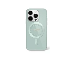 Guess IML Rhinestones MagSafe Apple iPhone 16 Pro Max Case - dėklas telefonui žalios spalvos