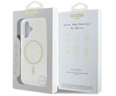 Guess GUHMP16MHFGERET Apple iPhone 16 Plus 6.7″ skaidrus kietas dėklas IML Glitter Circle