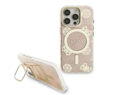 „Guess“ PC/TPU galvanizuoto stovo kameros rėmelis „MagSafe“ dėklas su keičiamais fonais, skirtas „Apple iPhone 16 Pro“