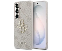 Guess PU 4G Metal Logo dėklas skirtas Samsung Galaxy S26 rožinės spalvos