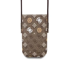 Dėklas Guess PU 4G Peony Multicolor krepšys telefonui rudos spalvos