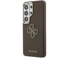Dėklas Guess PU 4G Resin Metal Logo phone case for Samsung Galaxy S26 Ultra (S948) ruda