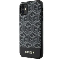 Guess PU G Cube telefono dėklas su MagSafe palaikymu, skirtas iPhone 11, juodas