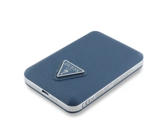 Guess PU Grained Triangle Logo MagSafe Powerbank 5000mAh mėlynos spalvos