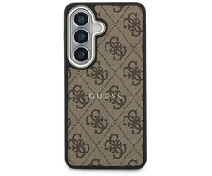 Dėklas Guess PU Leather 4G Gold Frame phone case for Samsung Galaxy S26 (S942) ruda
