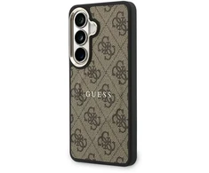 Dėklas Guess PU Leather 4G Gold Frame phone case for Samsung Galaxy S26 (S942) ruda