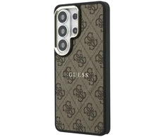 Dėklas Guess PU Leather 4G Gold Frame phone case and for Samsung Galaxy S26 Ultra (S948) ruda