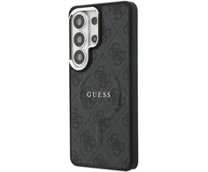 Dėklas Guess PU Leather 4G Gold Frame phone case with MagSafe support for Samsung Galaxy S26 Ultra (S948) juodas