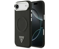 Guess PU Leather Triangle Logo MagSafe dėklas skirtas Apple iPhone Air juodos spalvos