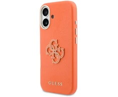 Guess PU Resin Logo dėklas skirtas Apple iPhone 17 Oranžinis