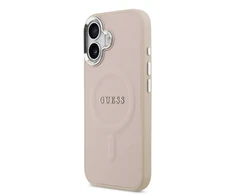 Guess PU Saffiano MagSafe dėklas skirtas Apple iPhone 17 rožinės spalvos