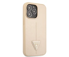 Dėklas GUESS GUHCP13LPSATLE IPHONE 13 PRO / 13 6.1 "BEIGE / BEIGE HARDCASE SAFFIANOTRIANGLE LOGO