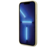 Guess telefono dėklas iPhone 14 Pro Max 6,7 GUHCP14XHDGTPD auksinis dėklas Rhinestone Triangle
