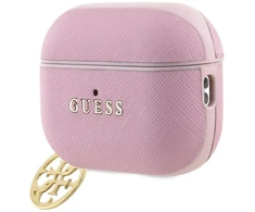 Guess Saffiano 4G Charm dėklas skirtas AirPods Pro 2 Rožinė