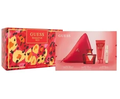 GUESS Seductive Raudona rinkinys moterims (EDT, 75 ml + kūno losjonas, 100 ml + EDT, 15 ml + kosmetinė)
