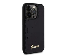 Apple iPhone 14 Pro Max Guess dėklas Sequin Script Metal (GUHCP14XPSFDGSK) juodos spalvos
