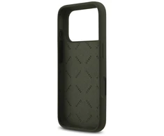 Guess Silicone Big 4G Script dėklas skirtas Apple iPhone 17 Pro khaki