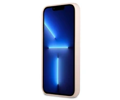 Apple iPhone 13 Guess dėklas Silicone Triangle (GUHCP13MSLTGP) rožinės spalvos