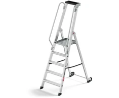 Hailo Ladder mobile platforms Master P80 / aluminum / 5 steps