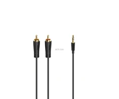 Kabelis Hama 3,5 mm lizdo kištukas - 2 RCA kištukai, 1,5 m paauksuoti