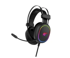 Žaidimų ausinės Havit H2016d, RGB, USB + 2x 3.5mm, Juodos