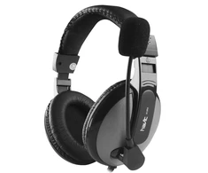 HAVIT su laidu ausinės H139d on-ear su mikrofonu steel-pilkas