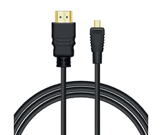 Savio CL-40/M HDMI (M) - micro HDMI (M) laidas su eternetu, 2m, Juodas