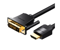 Vention HDMI – DVI kabelis 24+1 ABFBF 4K 60Hz 1080P 60Hz 1m – juodas