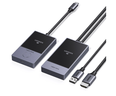 HDMI siųstuvas Ugreen CM737 belaidis siųstuvas ir imtuvas – juodos ir sidabrinės spalvos