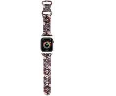 Apyrankė Apple Watch 1 / 2 / 3 / 4 / 5 / 6 / SE / 7 / 8 (38 / 40 / 41 mm) Hello Kitty Strap Silicone Tags Graffiti (HKAWMSDGPTP) rožinės spalvos